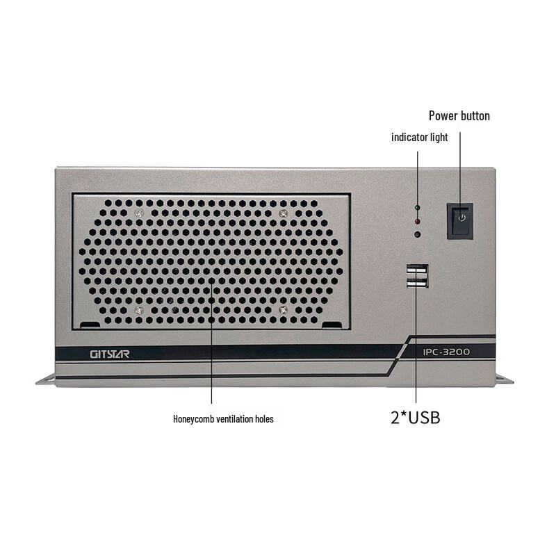 

GITSTAR Loongson 3A6000 Desktop Wall-Mount Industrial PC IPC-3200 Barebone System (CN version)