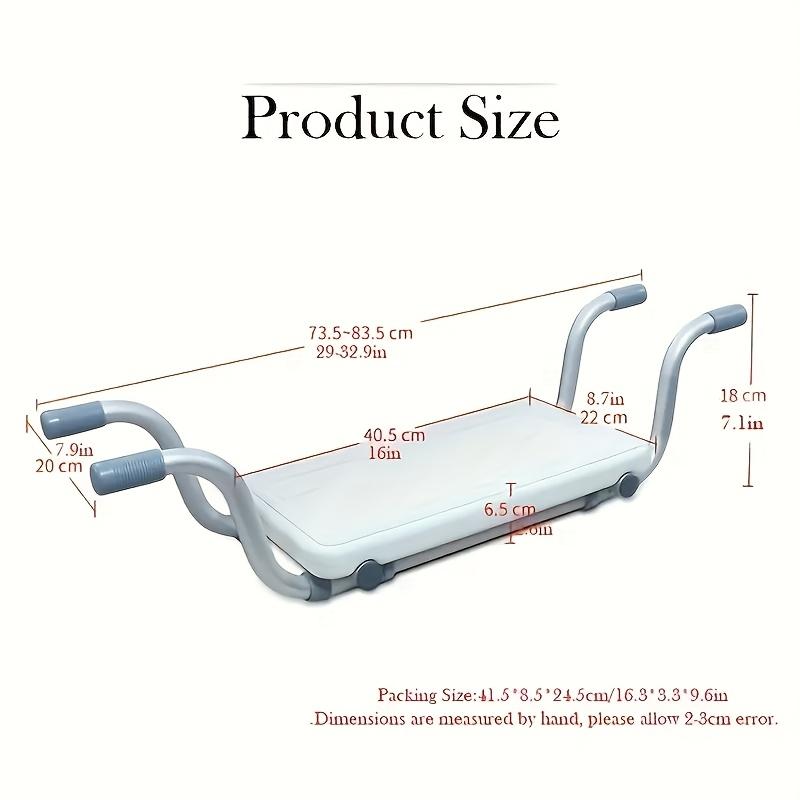 

Heavy-Duty Aluminum Adjustable Length Bathtub Bench Shower Stool for Bathroom Plastic Bathtub Seat for Seniors білий