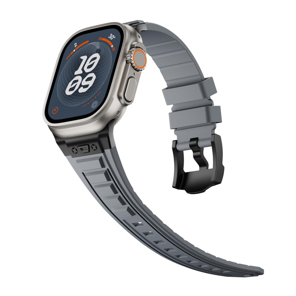 Classic Silicone Sports Strap for Apple Watch Ultra 2/1 49mm Series 9 8 7 45mm 44mm Rubber Band for IWatch 6 5 4 3 Se 44mm 42mm Bracelet