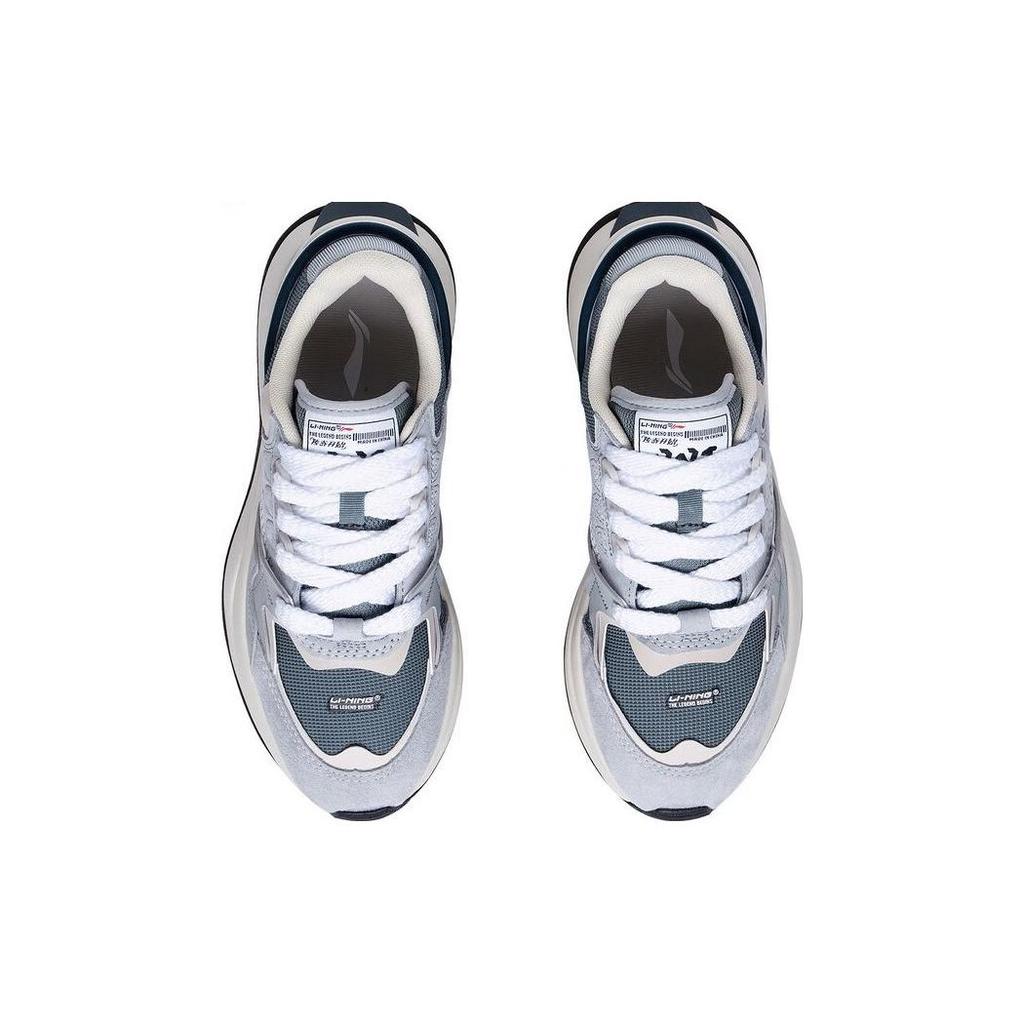 Li Ning 001 Chuxin V2 Wear Resistant Breathable Low Top Sports Casual Shoes Women Sneaker Gray Blue AGCT018-3