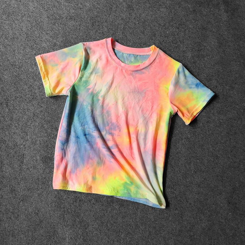 Παιδικό Κορίτσι T-shirt Φωτεινό Φθορίζον Χρώμα Μπλούζες Καλοκαιρινό Παιδικό Καθημερινό Μαλακό Άνετο T-shirt Για Ρούχα Κοριτσιού