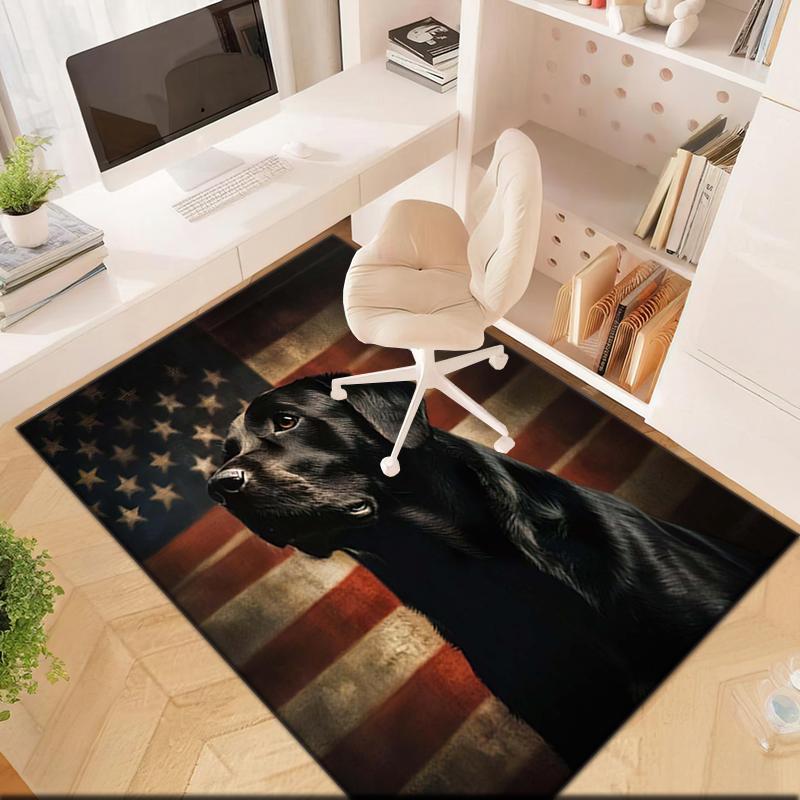 1pc American Flag Patriotic Pet Carpet Rug for Living Room Bedroom Home Sofa Decoration,Kids Play Non-slip Floor Mat
