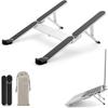 Bi-foldable Foldable & Portable Laptop Aluminum Stand for Desk and Car Lightweight Tablet Stand for Business Travel