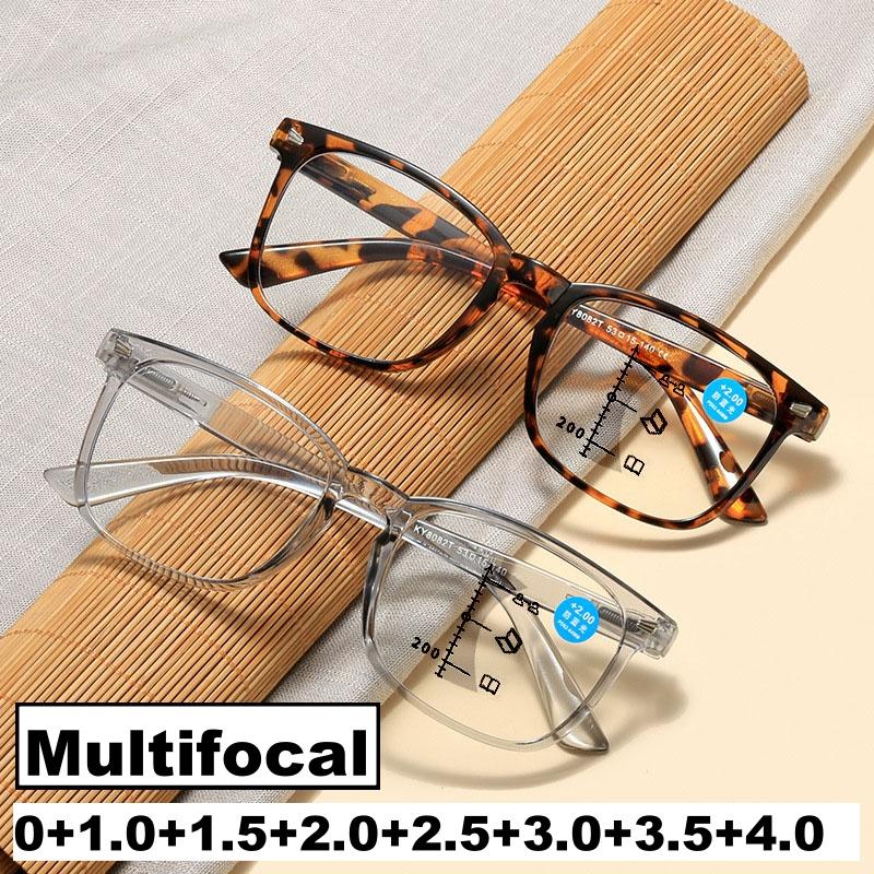 New Progressive Multifocal Reading Glasses Men Women Blue Light Blocking Presbyopia Unisex Ultralight Far Sight Eyeglasses