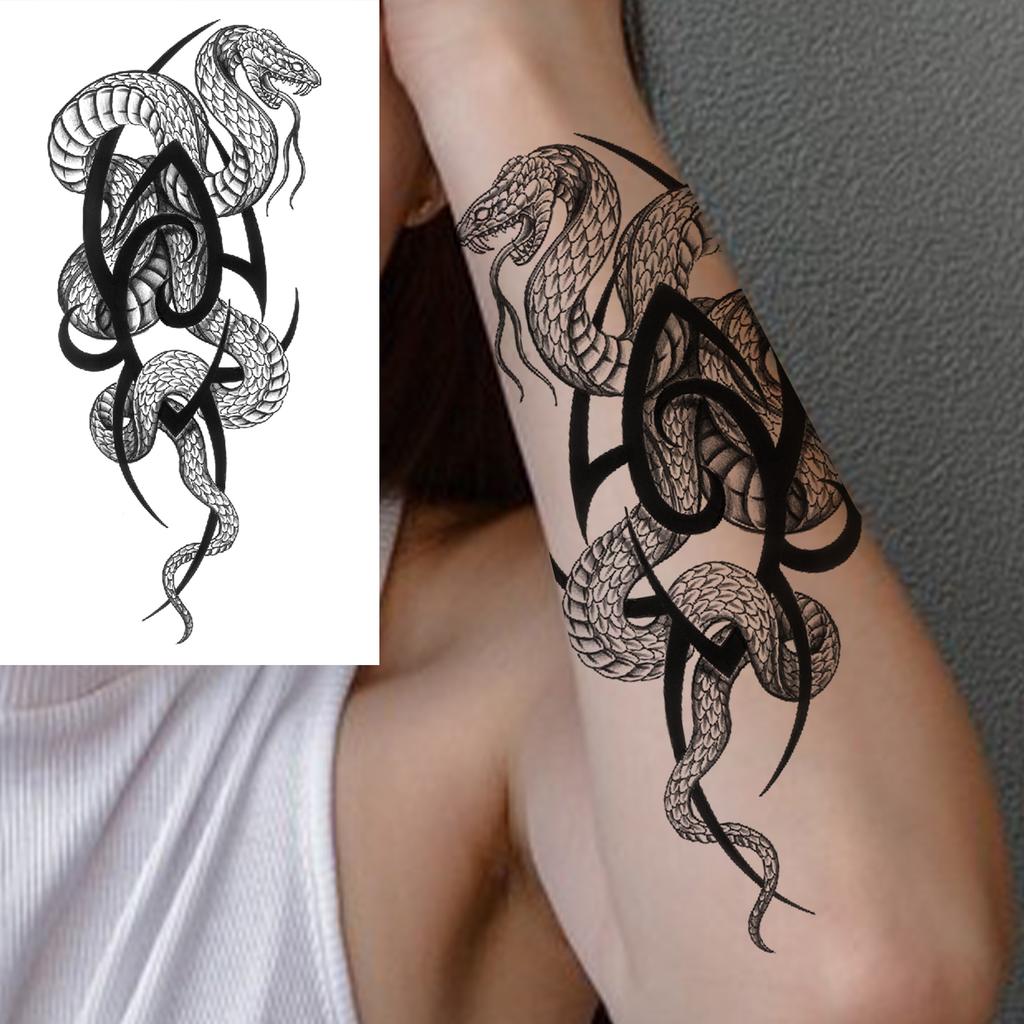 1 Sheet Dragon Temporary Tattoos For Men Women Water Transfer Tattoo Sticker Self Adhesive High Quality Fake Tatoo Arm Forearm