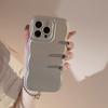 Electroplated Silver Apple 17 Phone Case, High-end Feel for iPhone 14, Suitable for 16, 15 Pro Max, Wavy Edge, Solid Color for 12