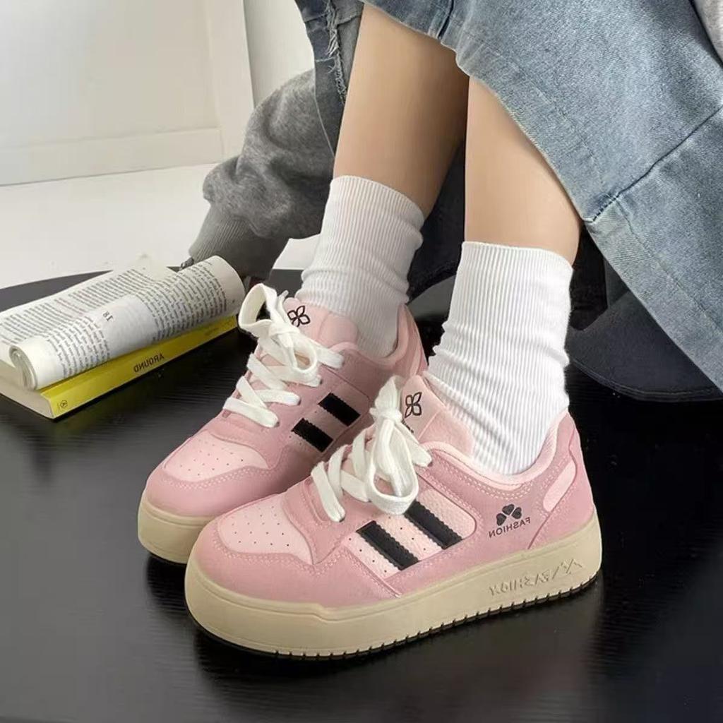Amerikanische Retro-Pink-Dicke-Basisplatte-Schuhe Herbst Neu Ins Lässig Moral-Trainingsschuhe