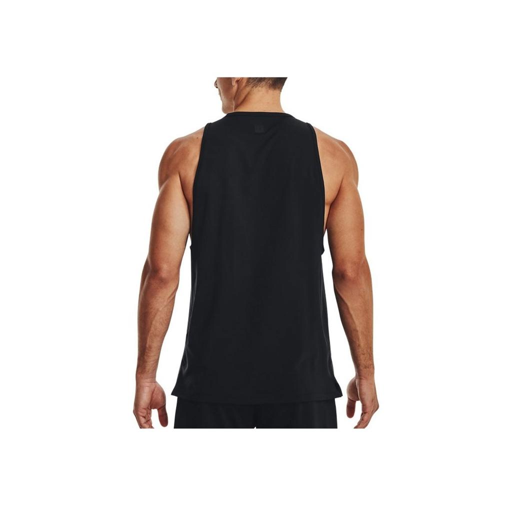 Under Armour Solid Color Crew Neck Sleeveless Vest Men Tops Black 1378990-001