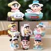 6pcs Crayon Shin Chan Bathing Driving Scene Model Ornament Set For Collectors And Kids