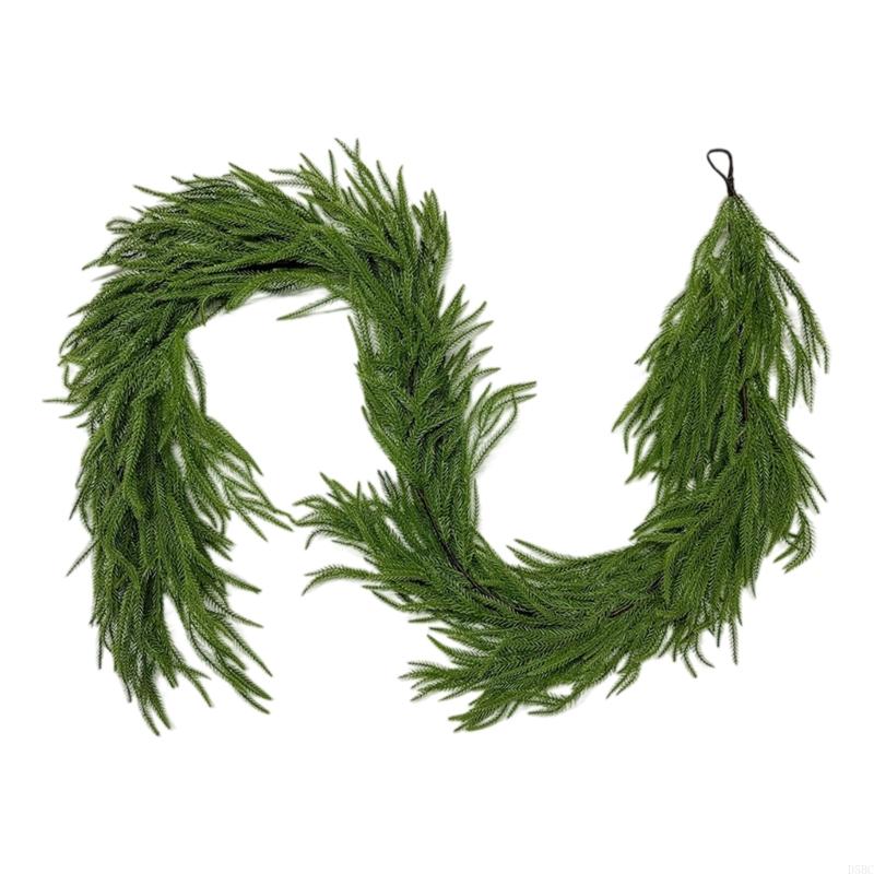 

Christmas Norfolk Pine Garlands Real Touch Pine Artificial Garland Faux Greenery Garland Winter Christmas Garland for Table Xmas