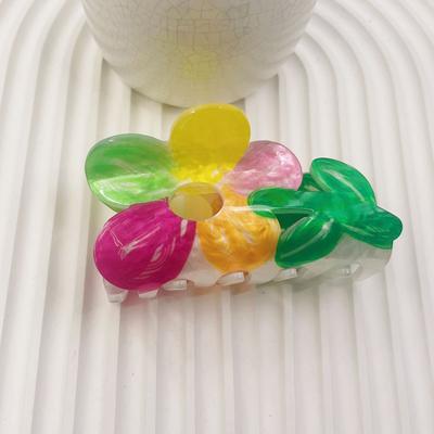 1pz simpatico fermaglio per capelli ad artiglio in acrilico a cartoni animati con un bellissimo e generoso fermaglio a forma di squalo, accessorio per capelli per donna