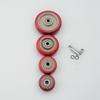 Medium Jujube Red Double Bearing PVC Rubber Swivel Caster Wheel