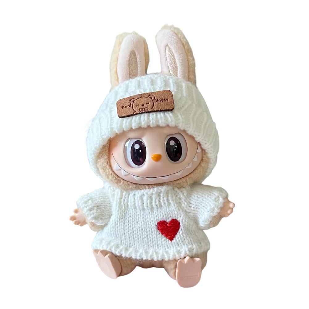 (No Dolls) For Labubu V1 V2 Idol 17cm Doll Fashion Sweater Outfit Accessories Sitting Party Sweater Clothing DIY Doll Outfit