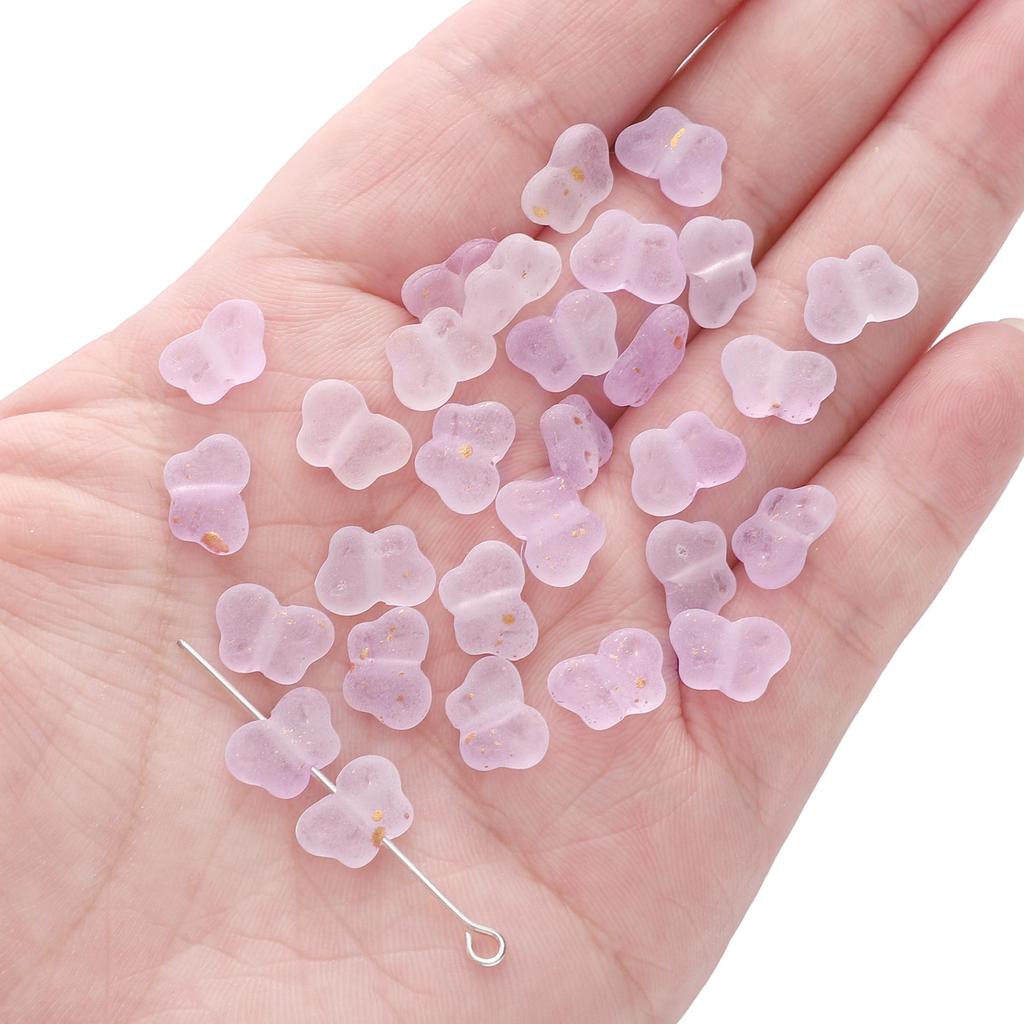 Cute Butterfly Acrylic Charms Assorted Beads for DIY Jewelry Craft 70 Pcs