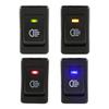 8pcs Car Blue Red Green Yellow LED Fog Light Toggle Rocker Switch 4Pin 12V 35A ON OFF Bright Rear Front