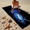 1 Stück Elektrisch Blaues Napoli Logo Strandtuch - Weiche, Saugfähige Mikrofaser, Leicht, Ideal für den Strand, Partys, Reisen, Camping Fan-Geschenke