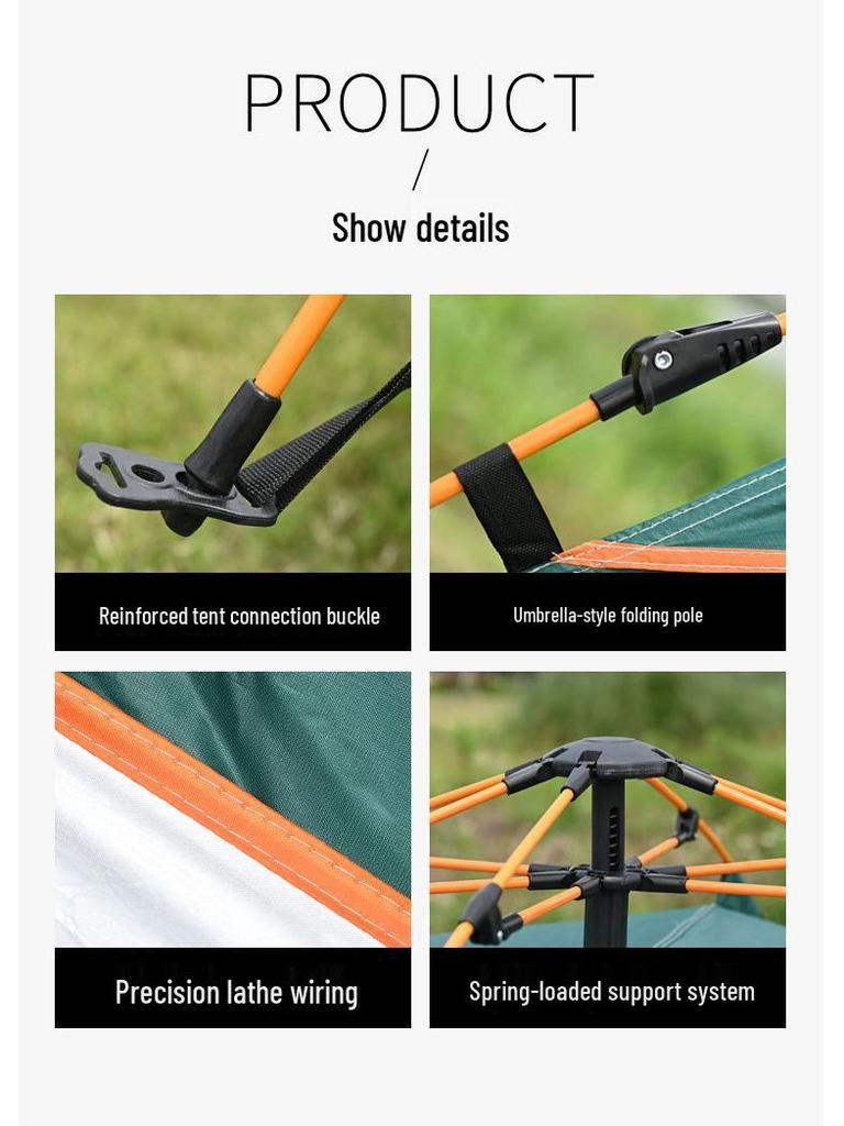 3-4 Person Automatic Double Layer Camping Tent with Full Equipment Set