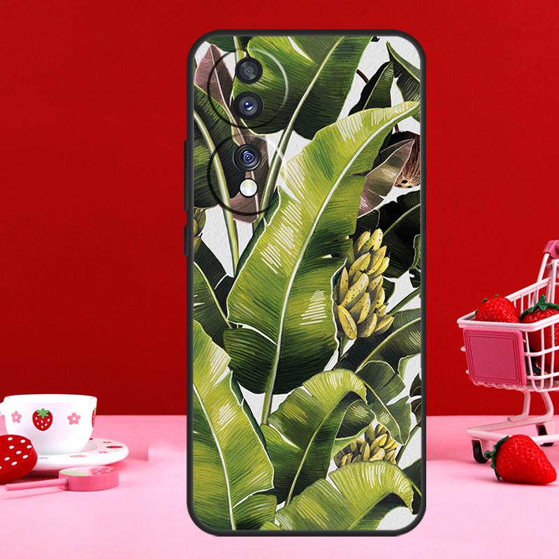 Banana Leaf Case For Honor 90 Lite 70 50 Magic 6 Pro 5 Lite X6 X7 X8 X9 X6a X7a X8a X9a X9b X8b Cover