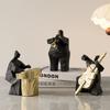 Abstract Musician Sculpture Realistic Character Ornaments Cello Resin Music Handicrafts Decorative Figurines Home Decoration