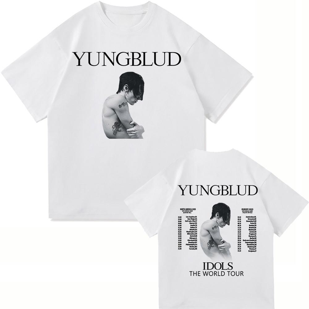 Yungblud Idols World Tour 2025 T Shirt New Fashion Men/Women Hip Hop Aesthetic Wings PUNK T-shirt Cool Tees Shirts