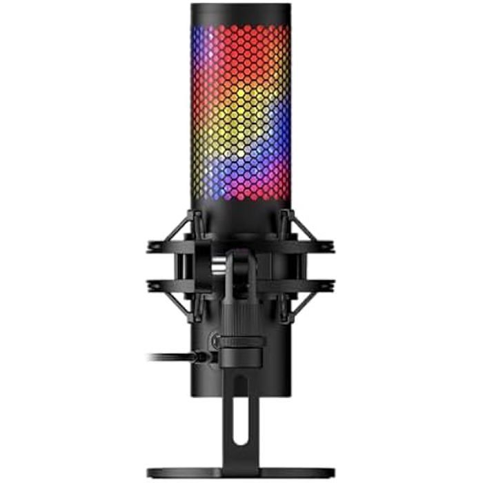 Microphone USB - HYPERX - QuadCast 2 S - Éclairage RVB - Tap-to-Mute - Streaming/Podcasting
