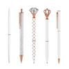 Metal Diamond Ballpoint Pen 5PCS Pens, with Sparkling Rhinestone Decor, Luxury Glitter Writing Smooth Press Mechanism Pen, for Kids Adults Stationery