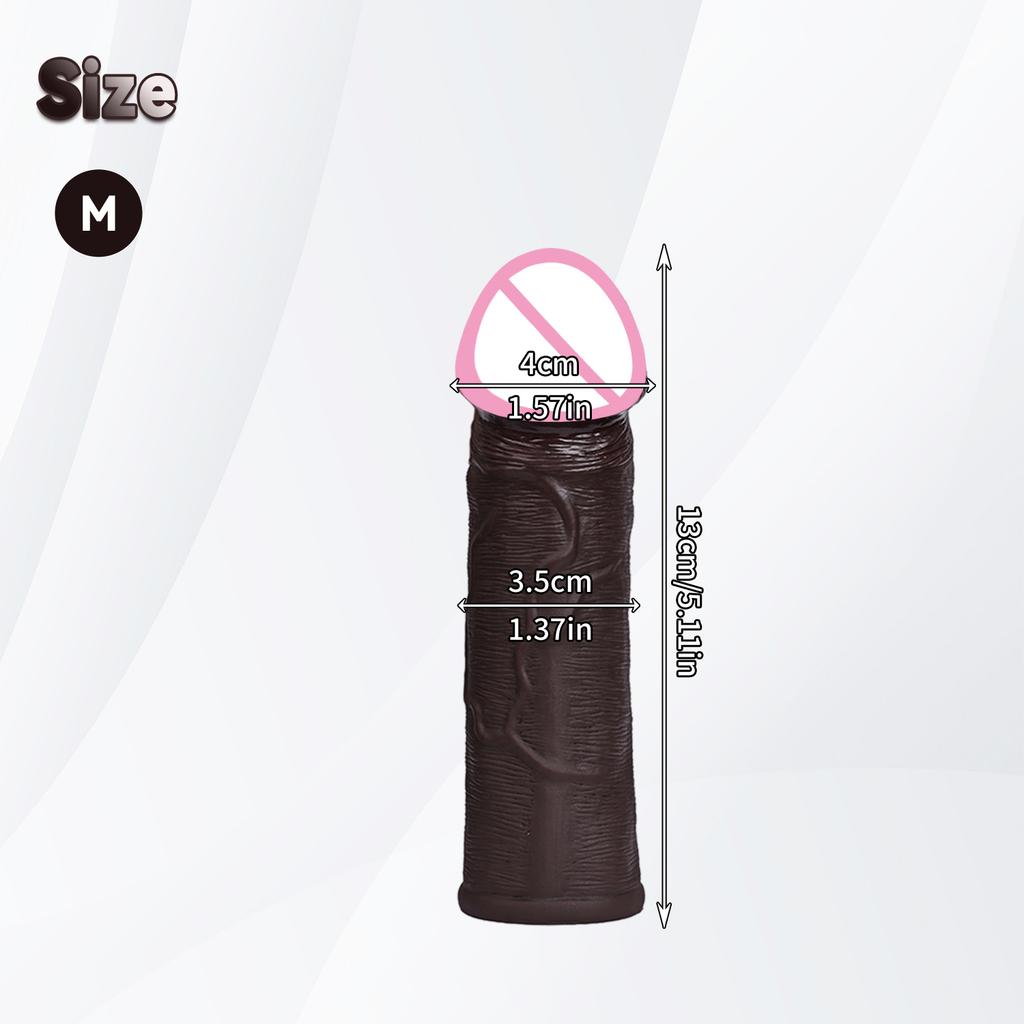 Soft Silicone Cock ring Condom Enlargement Dildo Penis Sleeve Realistic Penis Extender Adult Sex Toys for Men Condom Cock Sleeve