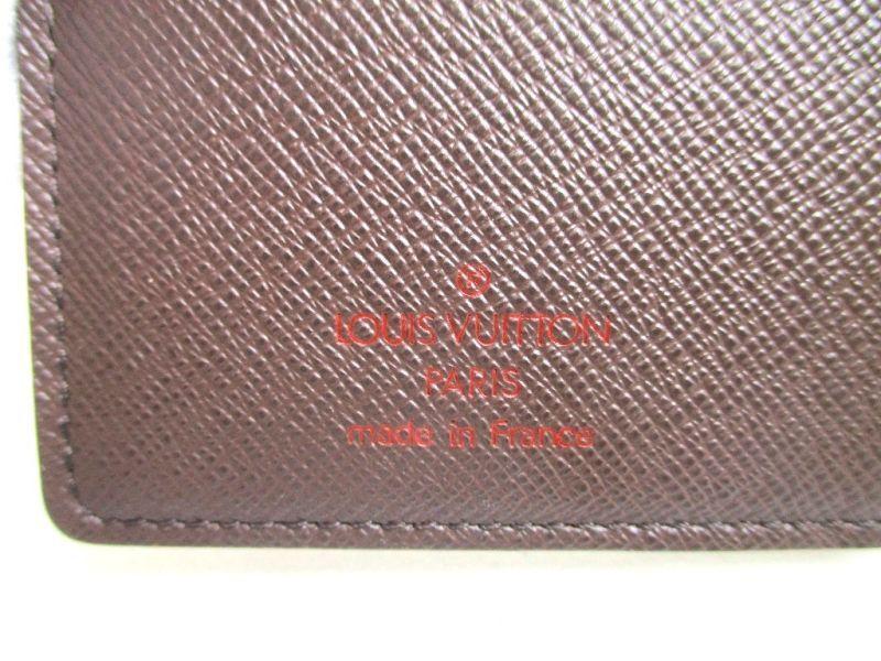 Authentic LOUIS VUITTON Damier Brown Leather Bifold Wallet Viennois #a185  Refurbished