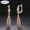 Ethnic Vintage Waterdrop Earrings Rose Gold Wedding Retro Jewelry For Women Brincos DWE787M