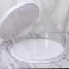 Plastic Transparent Cake Box Round Cake Packaging Boxes Organizer for Home Dessert Shop (White Sing