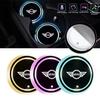 Car Colorful LED Luminous Light Cup Coaster Mat For BMW Mini F54 F55 F56 F60 R60 Clubman Countryman Auto Accessories LMRGZ1