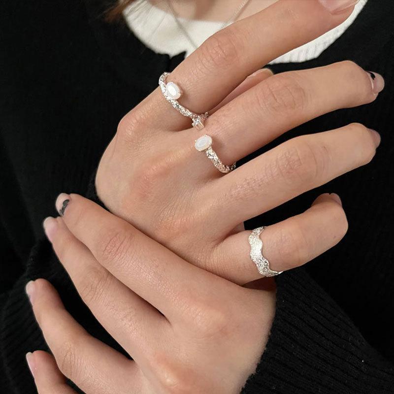 Trendy S925 Geometric Silver Ring For Women With Adjustable Open Design Perfect For Gifts And Events Special