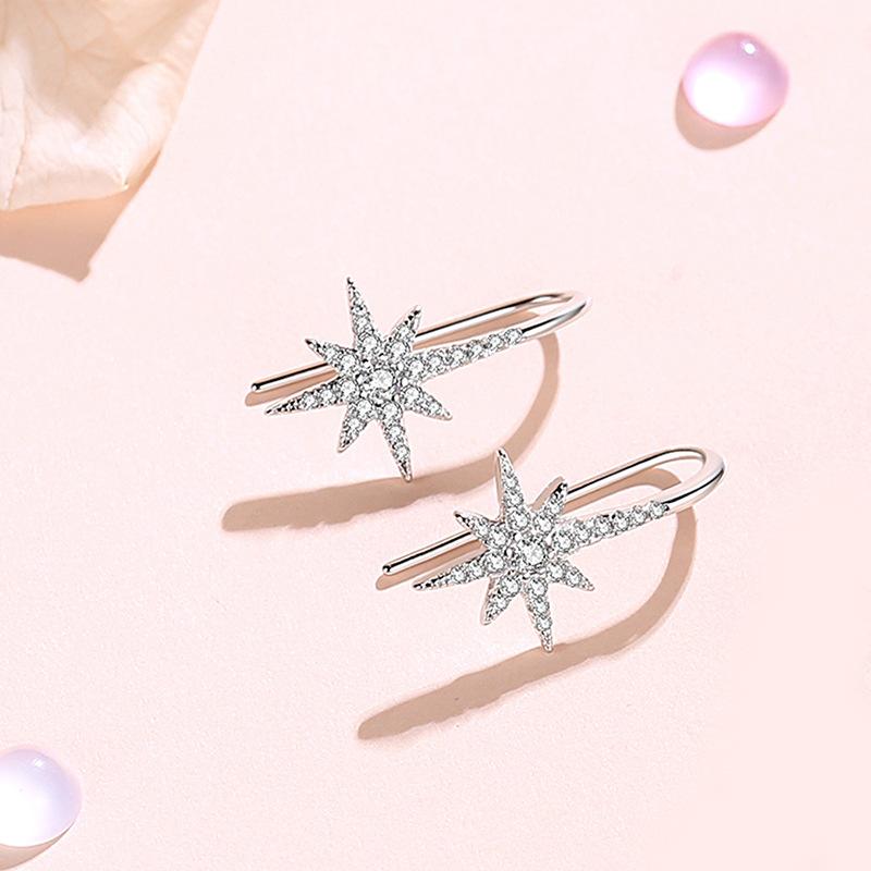 Tancise 925 Sterling Silber Zirkon Ohrringe Tropfen Ohrringe für Frauen Hochzeit Party Geschenke