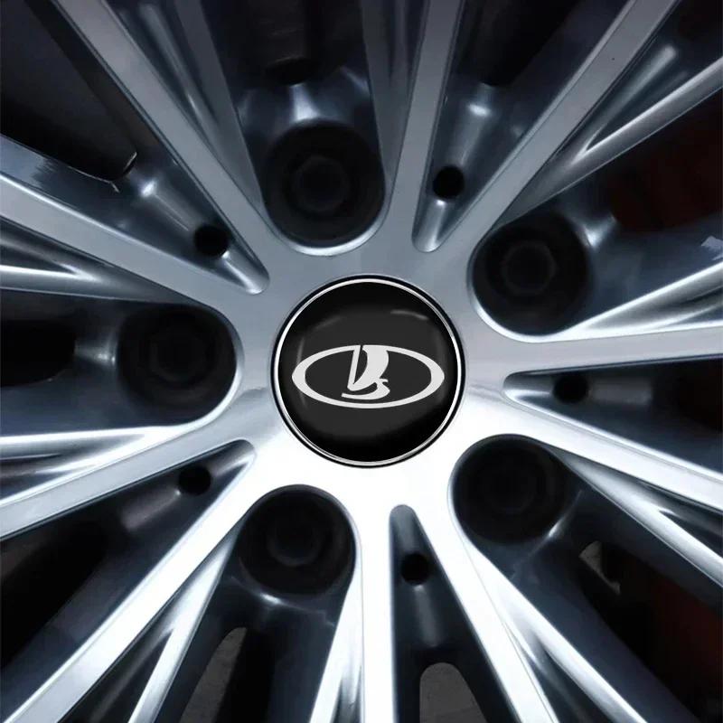 4pcs 56MM 60MM 65MM Lada Emblem Logo Car Stickers Accessories for Car Wheel Center Caps Badge Rim Wheels Hubcaps Cover Replace