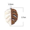 3 PCs/Lot Vintage Resin Wood Effect Leaf Pendants Wooden Plant Foil Charms For DIY Earring Charm Jewelry Making 3.7cm X 2.8cm