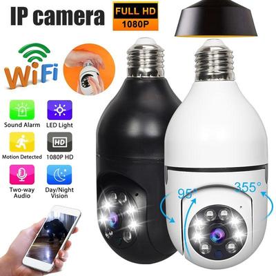 E27 Bulb Surveillance Home Panorama Camera CCT Security IP Camera Wireless Netcam Support Two-Way Audio