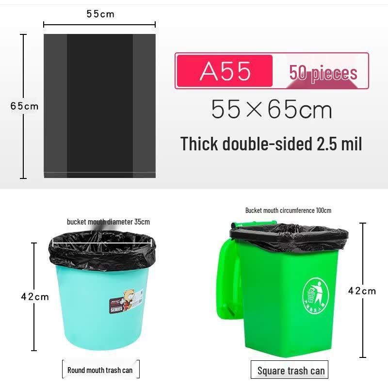 Love Is Perfect Flat Top Black Plastic Garbage Bags