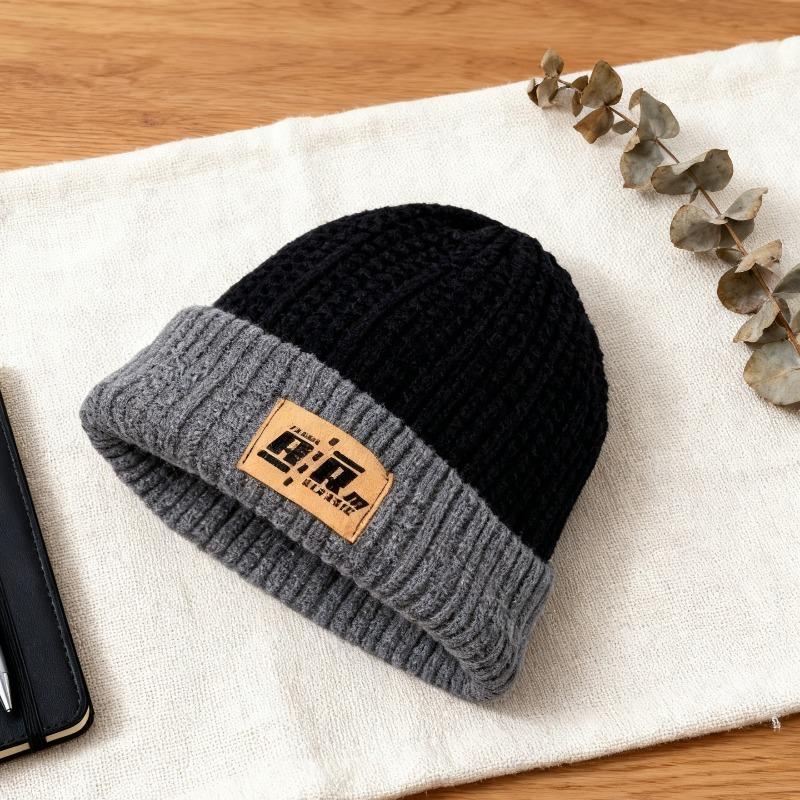 Winter Keep Warm Double Sided Knitted Mao Line Hat Men Women Autumn and Winter Versatile Ear Protection Baotou No Eaves Knitted Cap