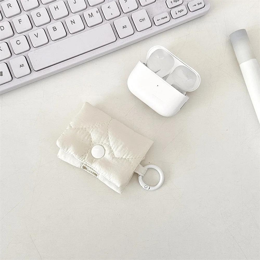 New with Buckle Earphone Bag Soft Cloth Data Cable Coin Purse Lightweight Earphone Case