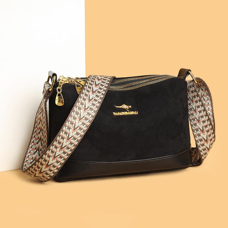 Multi-layer Large-capacity Crossbody Bag, Simple and Casual, Lightweight, Mid-aged Single-shoulder Bag