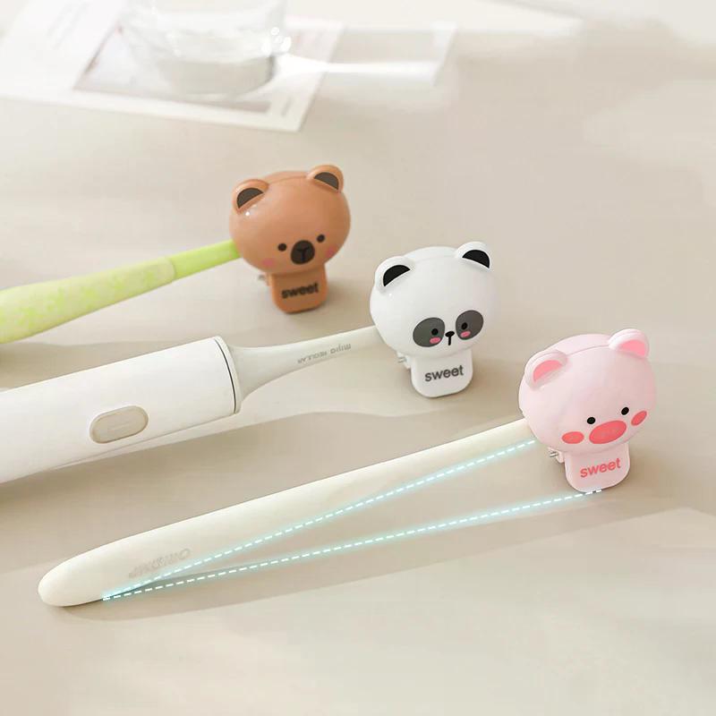 1/4pcs Animals Toothbrush Head Cover Clips Capibara Portable Electric Toothbrush Dustproof Head Protector Cap Household Travel