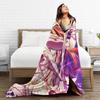 Asuna Yuuki Fleece Blanket Sword Art Online Anime Funny Throw Blanket for Sofa Bedding Lounge 150*125cm Quilt
