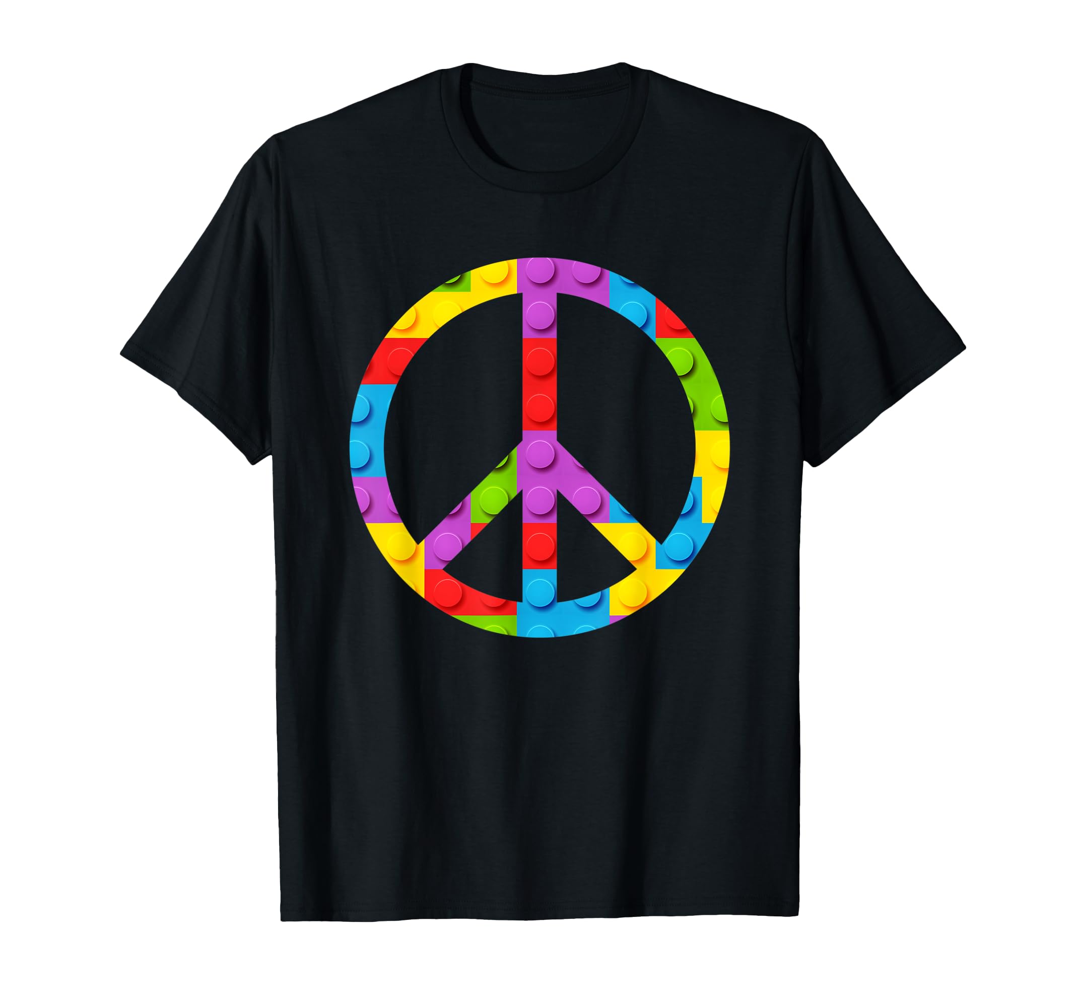 

Peace Sign Brick Builder Brick Set Block Set Bright Hippie T-Shirt