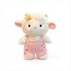 Backstrap Sheep Plush Toy With Flower Design Soft Cotton For Kids And Collectors