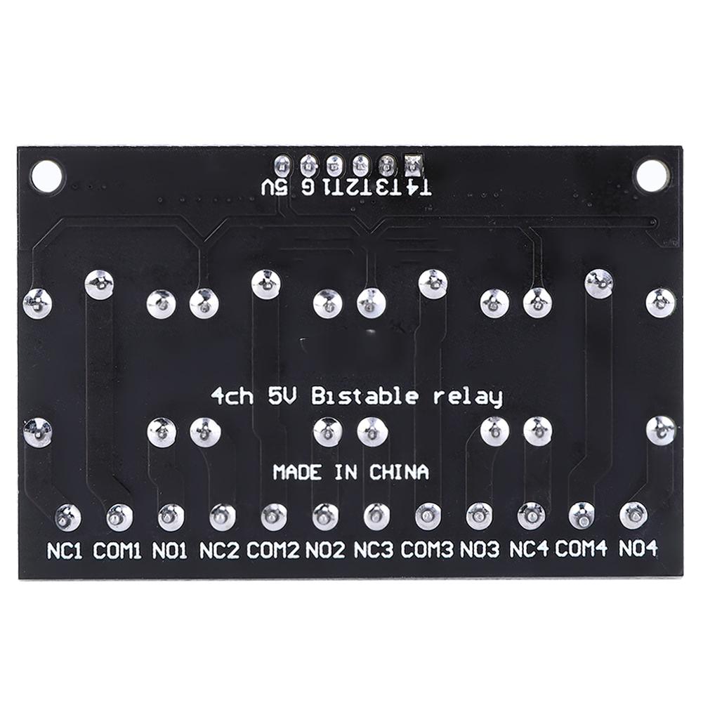 4-Channel Bistable Self-Locking Relay Module Button MCU Low-Level Control  5V Accuracy Low Level Relay Module Relay Module