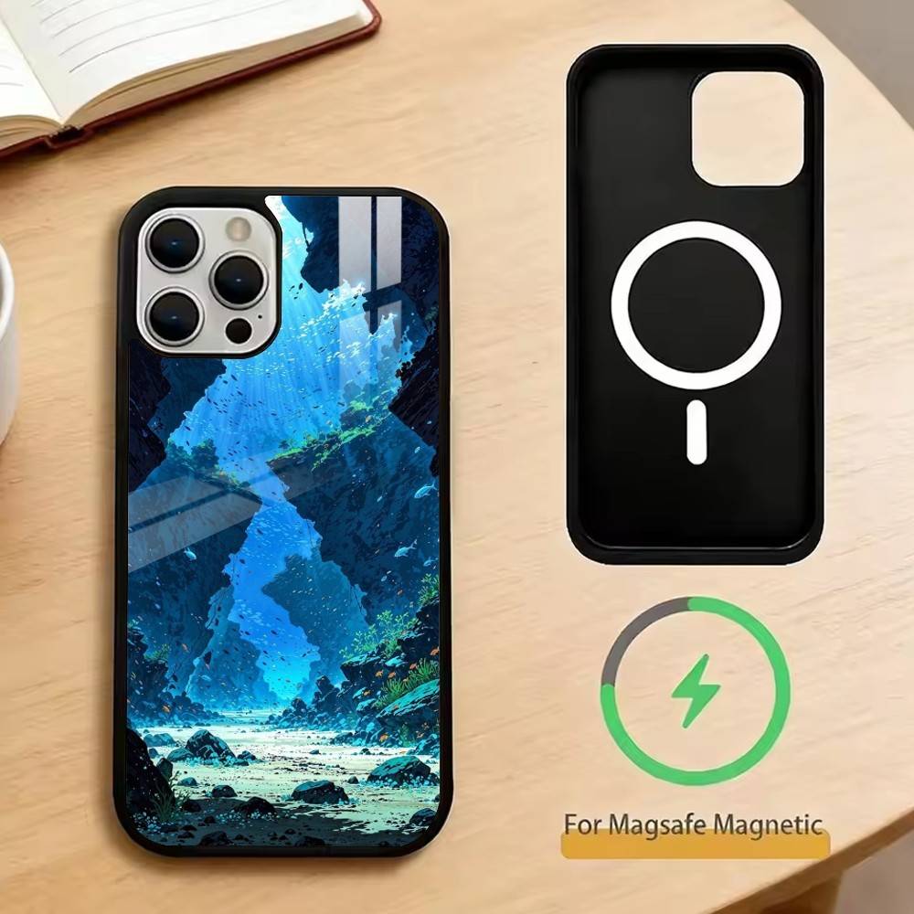 The Underwater World Texture   Phone Case For iPhone17,16,15,14,13,12,11 Plus,Pro Magnetic with Magsafe Wireless Charging