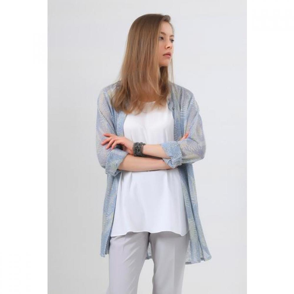 Furina Forest Sky Linen Techno Jersey Jacket Blouse Skye/S (55)