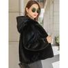WTEMPO Solid Color Windproof Cold-proof Hooded Zipper Coats Women's Casual Versatile Faux Fur Plush Jackets