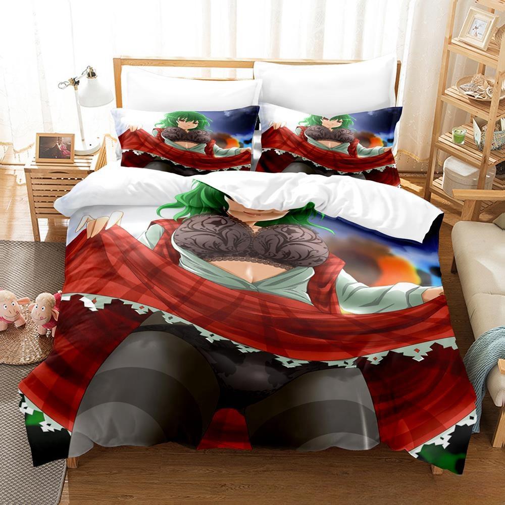 3D Druck Anime Kawaii Mädchen Yuuka Kazami Bettwäsche Set Einzelbett Twin Full Queen King Size Bettset Erwachsene Kind Schlafzimmer Bettbezug Sets