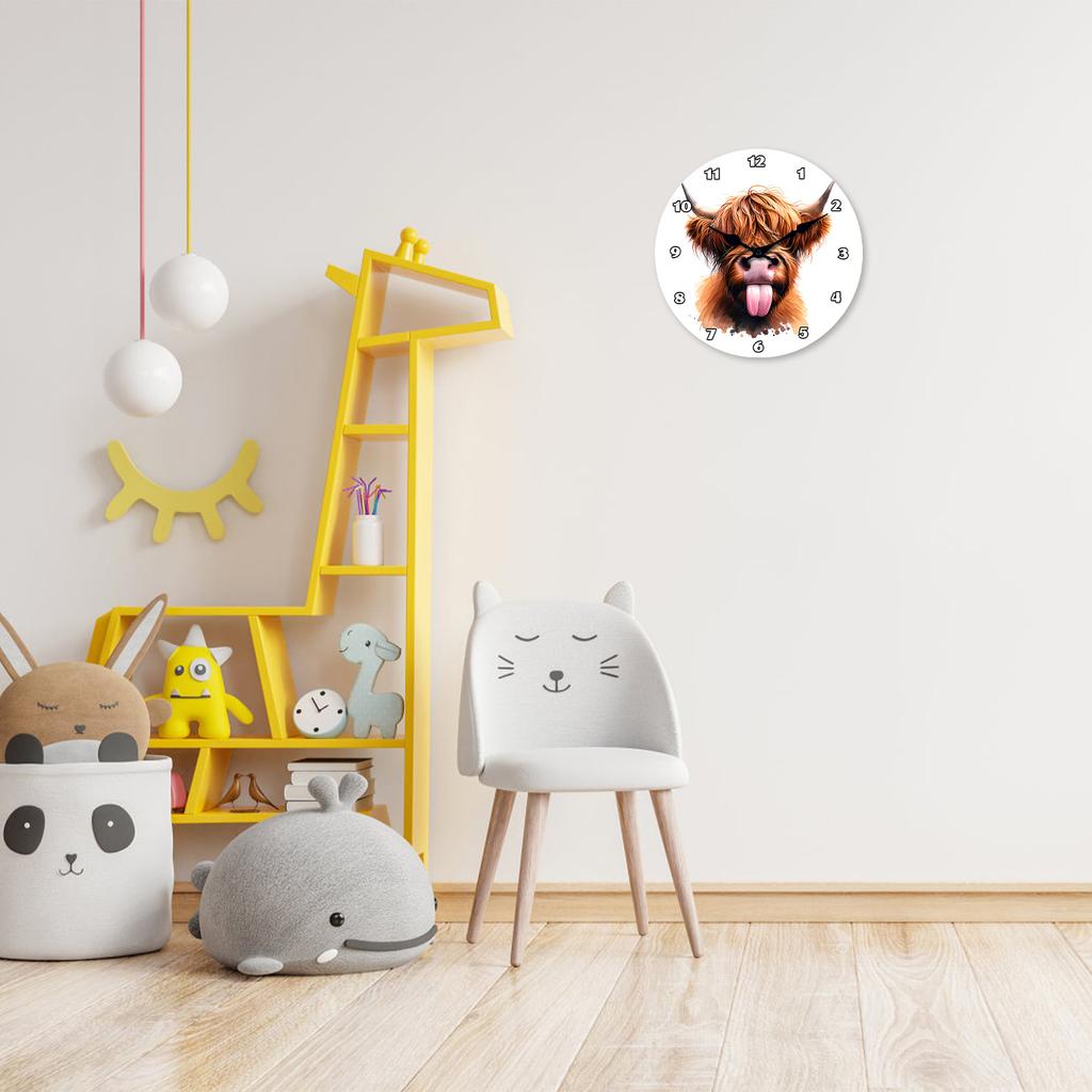 High-Quality Cute High-Quality Countryside High-Quality Highland High-Quality Cow High-Quality Wooden High-Quality Wall High-Quality Clock